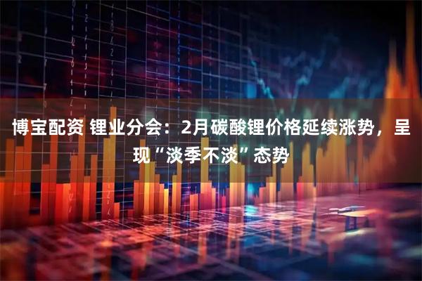 博宝配资 锂业分会：2月碳酸锂价格延续涨势，呈现“淡季不淡”态势