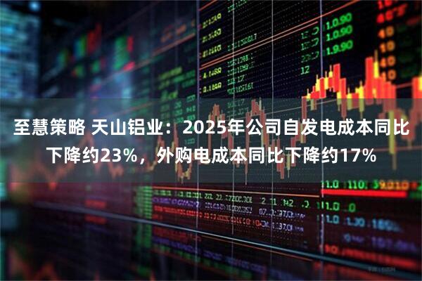 至慧策略 天山铝业：2025年公司自发电成本同比下降约23%，外购电成本同比下降约17%