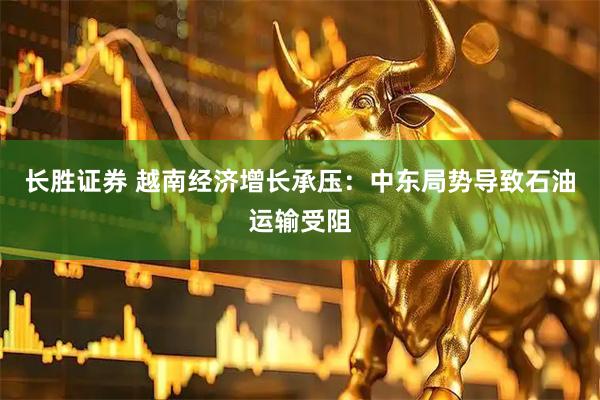 长胜证券 越南经济增长承压：中东局势导致石油运输受阻