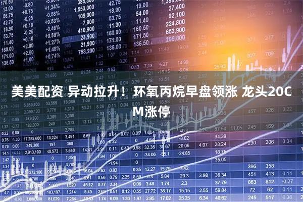美美配资 异动拉升！环氧丙烷早盘领涨 龙头20CM涨停