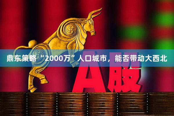 鼎东策略 “2000万”人口城市，能否带动大西北
