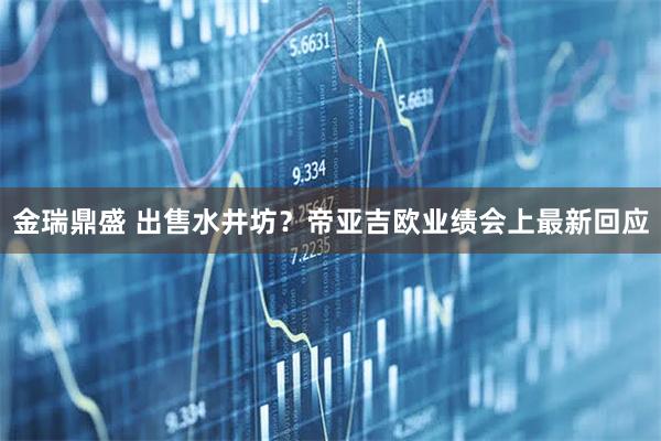 金瑞鼎盛 出售水井坊？帝亚吉欧业绩会上最新回应