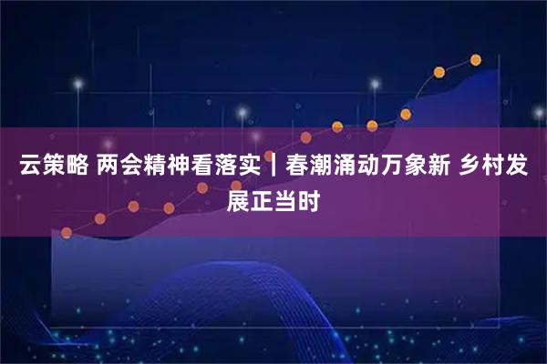 云策略 两会精神看落实｜春潮涌动万象新 乡村发展正当时